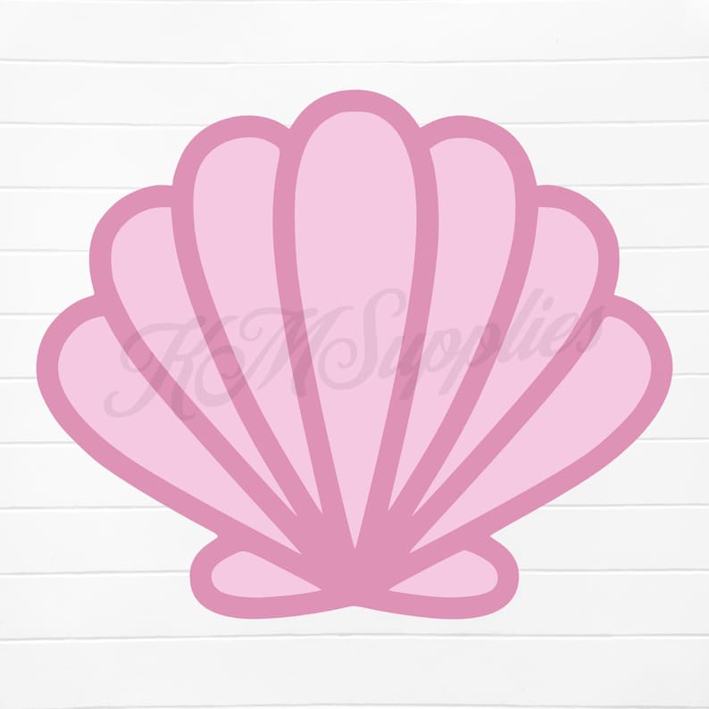 May include: A pink seashell with a smooth, rounded shape and a textured surface. The shell is a popular symbol of the ocean and is often used in decorative crafts.