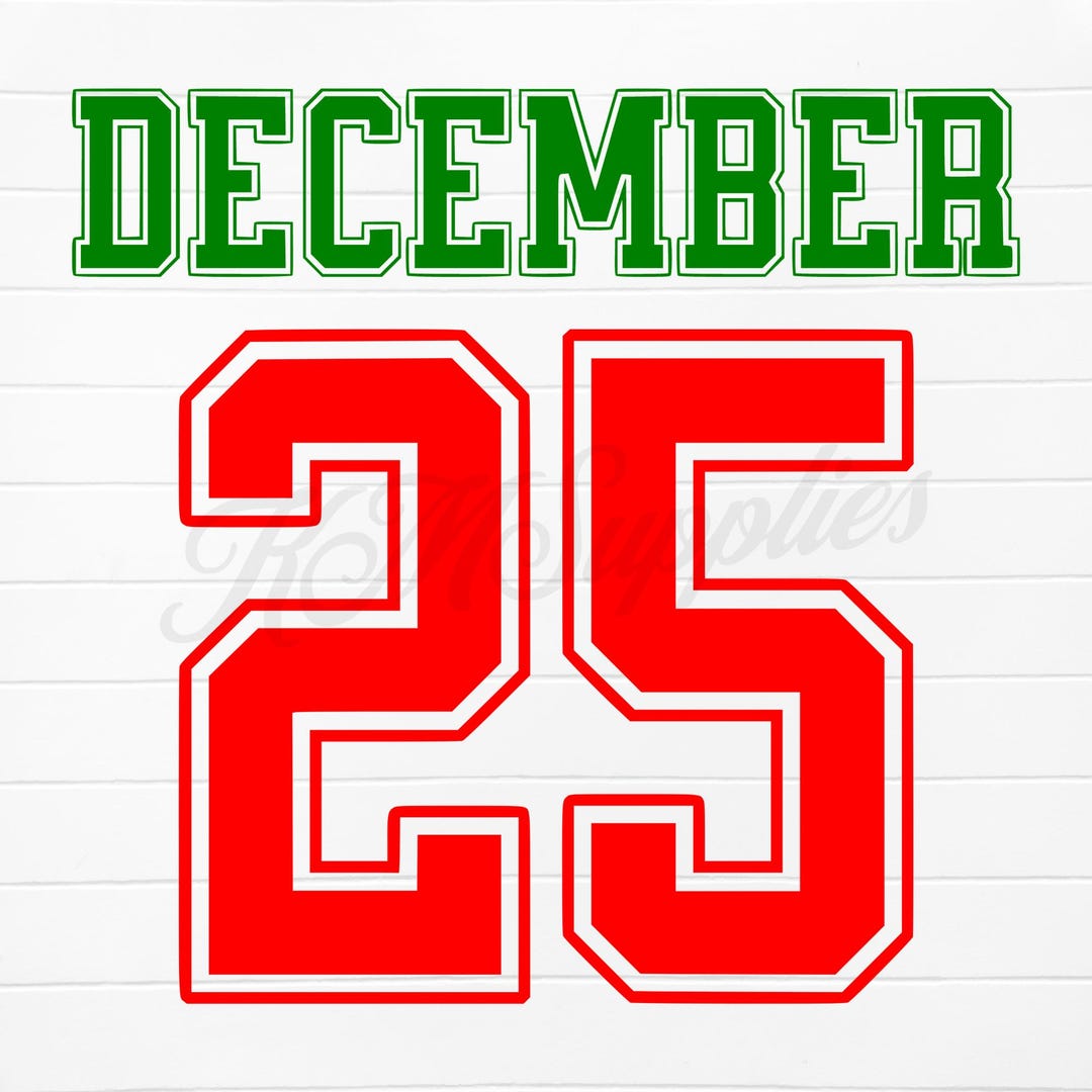 December 25 Jersey Svg, December 25 Jersey Png, December 25 Png Svg ...