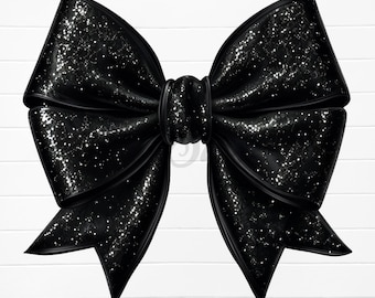 black glitter bow png, black coquette bow png, black bow digital download, black bow png, png black bow digital download, bow coquette png