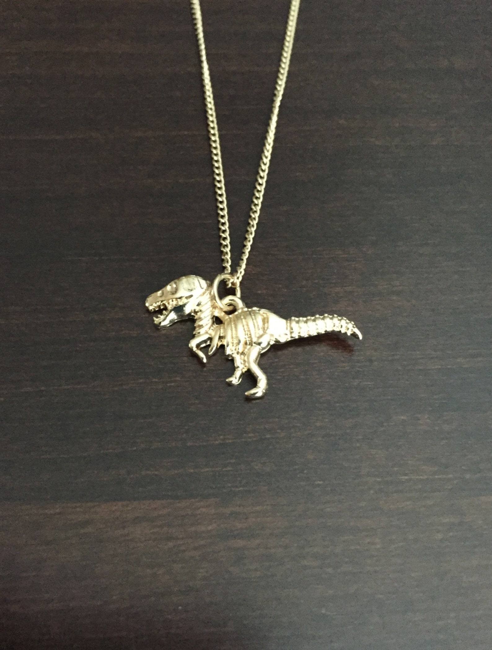 Dinosaur dinosaur necklace dinosaur jewelry gold dinosaur Etsy
