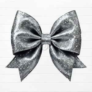 silver bow png, silver glitter bow png, silver glitter bow clipart, bow download, simple bow png, bow png files for sublimation, png bows