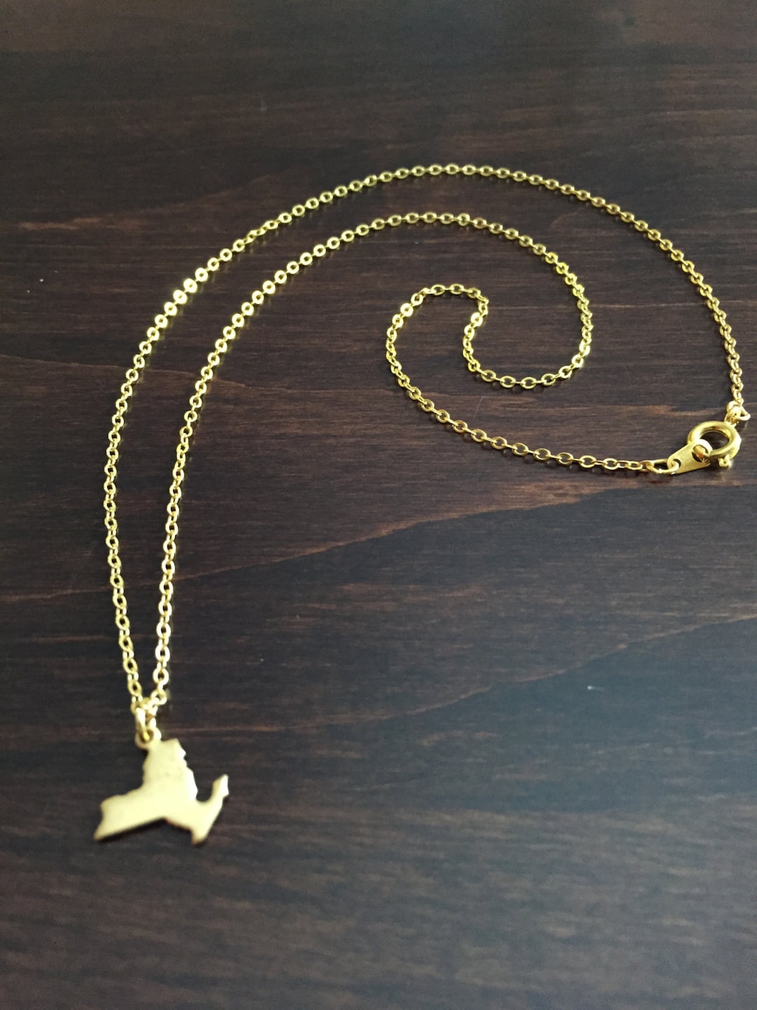 New York Necklace, New York, Gold New York Necklace, New York Jewelry ...