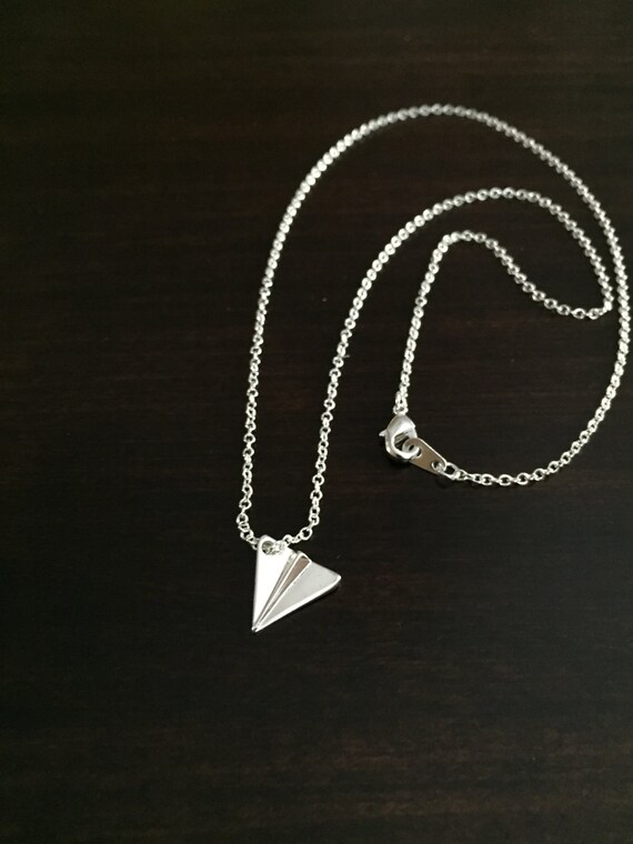 One Direction Harry Styles Paper Airplane Necklace Silver Etsy Finland