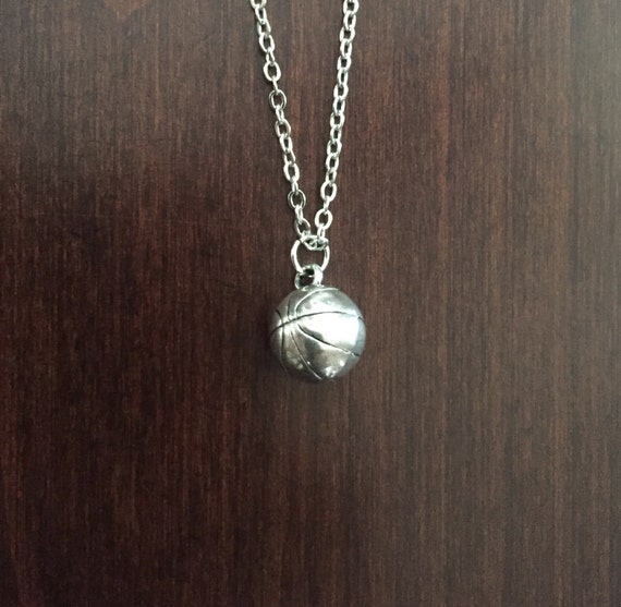 Basketball Necklace Basketball Silver 