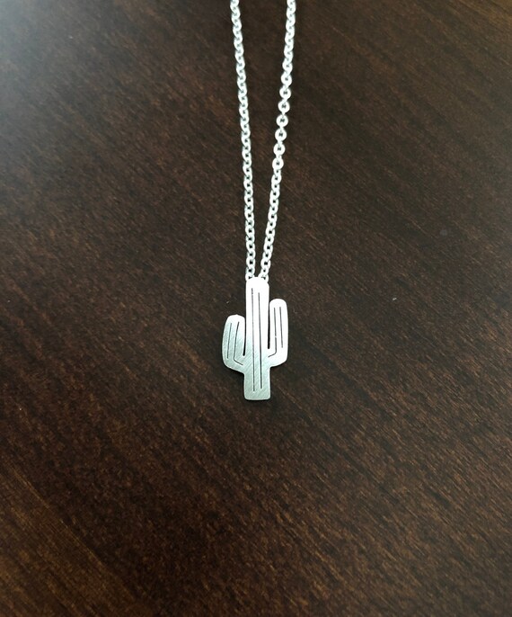 Sterling silver cactus necklace deals