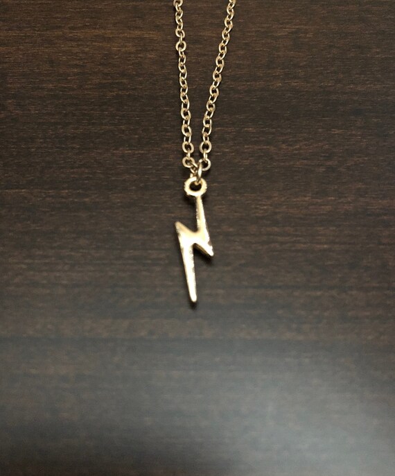 Gold Lightning Bolt Necklace - Lightning Bolt Pendant Gold Gold Lightning Bolt Necklace - Lightning Bolt Pendant Gold