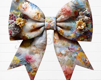 floral bow png, bow floral png, bow floral design, floral bow clipart, flower bow png, spring coquette bows png, spring coquette png, bows