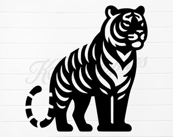 Imágenes PNG de tigre, archivos SVG de tigre, clip art de tigre PNG, contorno de tigre SVG, descarga digital de tigre, diseño de mascota de tigre, vector de tigre, tigres