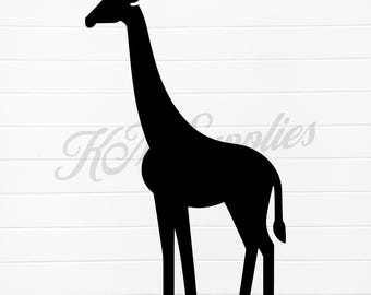 giraffsilhuett, giraffsilhuett svg, giraff png-filer, giraff svg, giraffkontur png, söt giraff svg, digital nedladdning av giraff