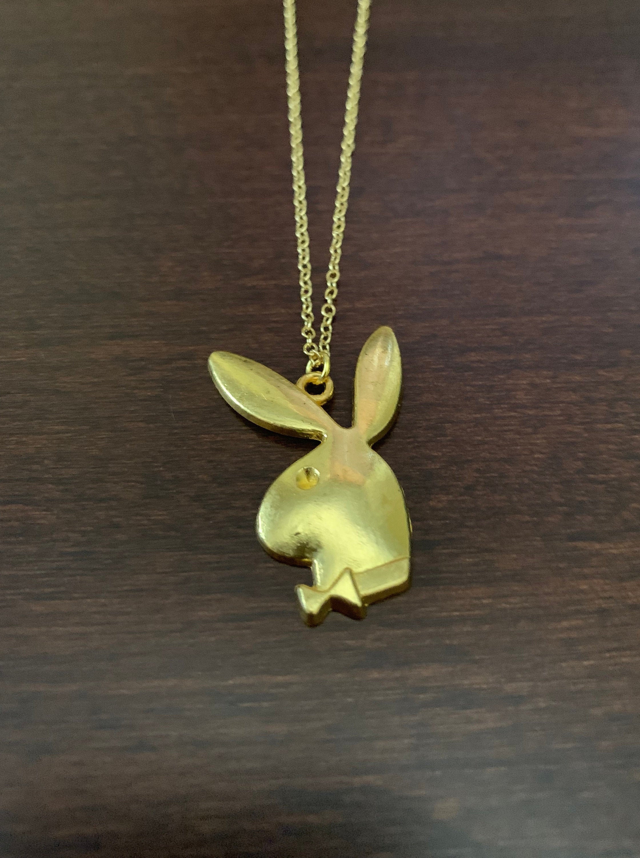 Playboy Necklace Swarovski Crystal Bunny Pendant Silver Platinum Plated -  Walmart.com