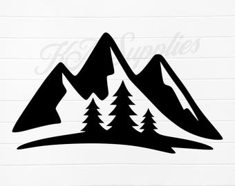 mountain silhouette svg, mountain png file, mountain vector, mountain digital download, mountain silhouette, mountain clipart png, mountains