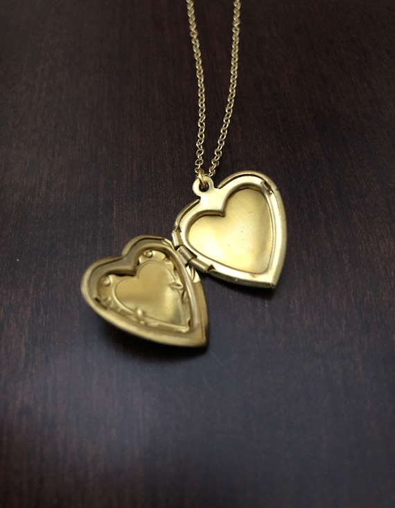 Vintage Heart Locket, Heart Locket, Heart Necklace, Vintage