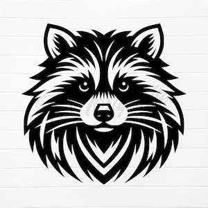 raccoon face svg, raccoon face clipart png, raccoon silhouette svg, raccoon digital download, raccoon vector file, raccoon png svg, raccoon
