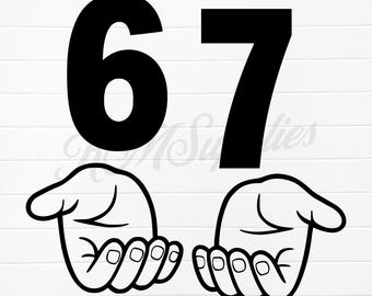 67 Hände png svg, 67 Hände png, 67 Hände png, 67 Hände digitale Datei, 67 Hand Design, sechs sieben Hände svg, sechs sieben Hände Clipart, 67