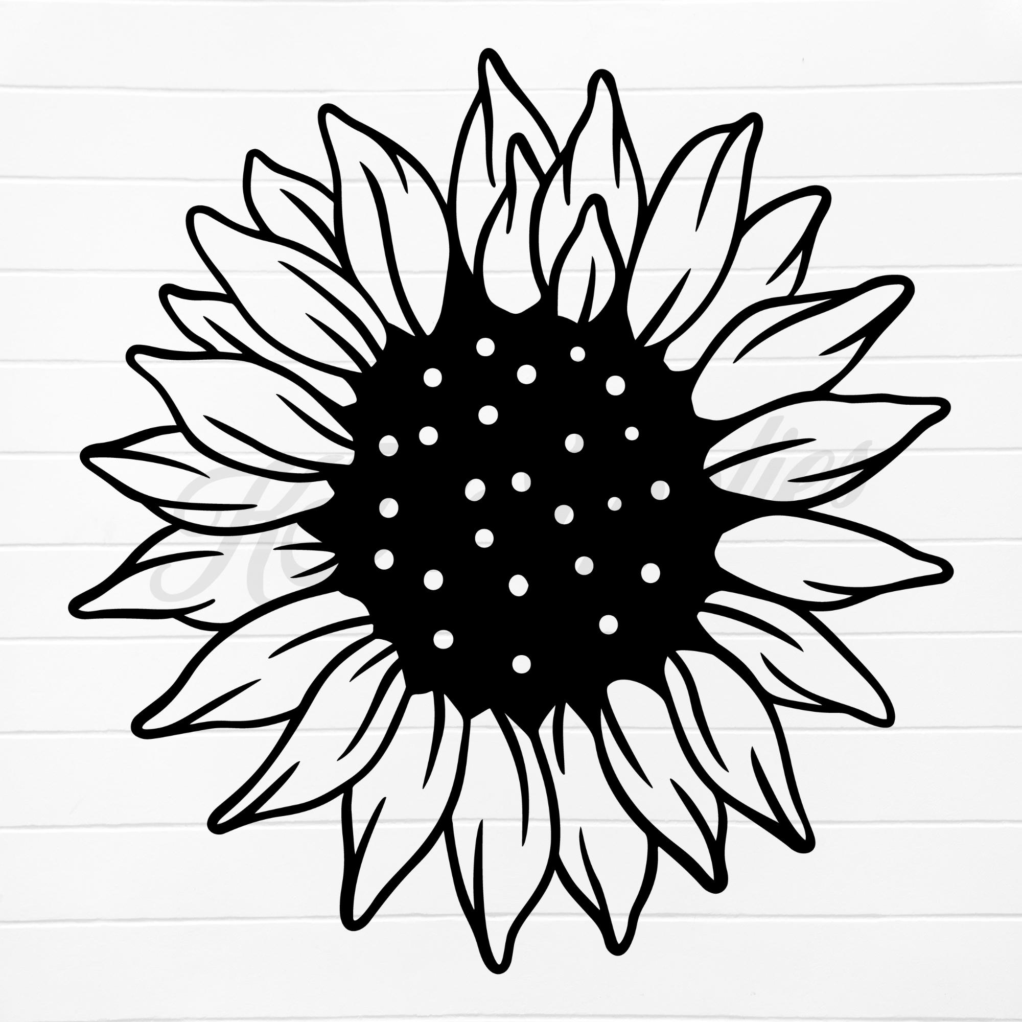 tournesol silhouette svg, silhouette tournesol, tournesol contour svg, fichier svg tournesol, tournesols svg, tournesol png, clipart tournesols