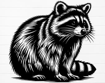 raccoon silhouette svg, raccoon digital download, raccoon vector file, raccoon png svg, raccoon svg clipart, raccoon svg files, png raccoon