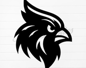 Cardenales SVG PNG, mascota cardenal SVG, logotipo cardenal PNG, cabeza cardenal SVG, cabeza cardenal PNG, cabeza de mascota cardenal PNG, vector cardenal