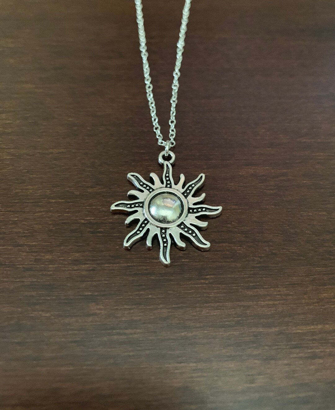 Sun Necklace, Sun, Silver Sun Necklace, Sun Jewelry, Sun