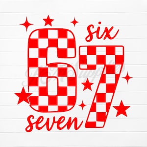 67 rutig png, rutig 67 svg, 6 7 rutig, röd 67 png, sex sju digital nedladdning, sex sju clipart, 6 7 svg nedladdning, 67 designer