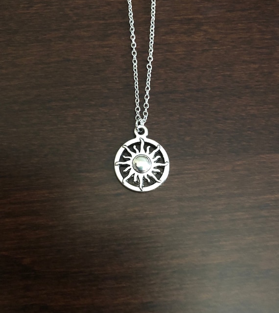Sun Necklace, Sun, Silver Sun, Silver Sun Necklace, Sun Jewelry