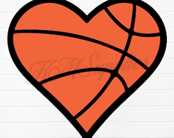 Basketball Heart Svg, Basketball Heart Png, Basketball Heart