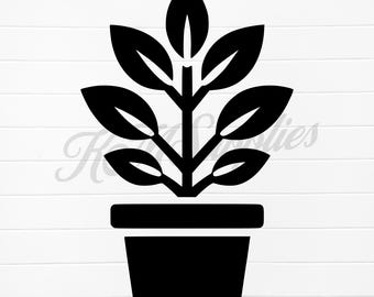 plant silhouette svg, plant silhouette png, potted plant svg cute, potted plant png, potted plants clip art, plant digital downloads, plants