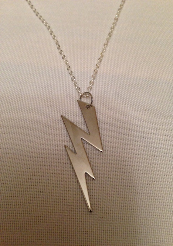 Silver Lightning Bolt Necklace Image 0
