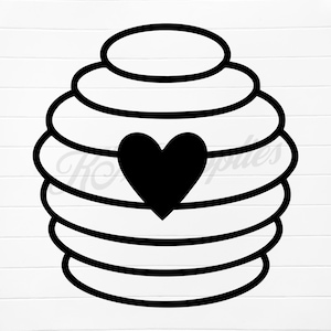 cute beehive clipart, cute beehive, bee lover png file, bee hive digital png, beehive svg, beehive png, beehive clipart, bee hive svg, bees