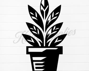piante in vaso svg, pianta in vaso png, clip art di piante in vaso, download digitali di piante, vettore di piante, silhouette di piante png, design di piante svg
