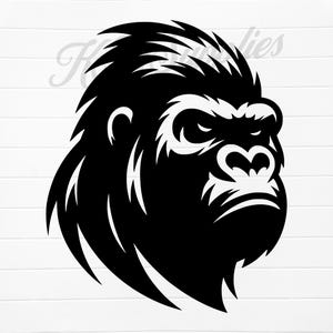 gorilla Kopf svg, gorilla Kopf png, gorilla Gesicht svg, gorilla Silhouette, gorilla Kontur svg, gorilla svg-Datei, gorilla png designs, svg