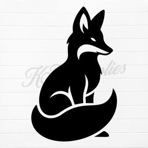 fox silhouette, fox silhouette black, fox silhouette clipart, silhouette fox, simple fox svg, fox digital download, fox svg file, fox png