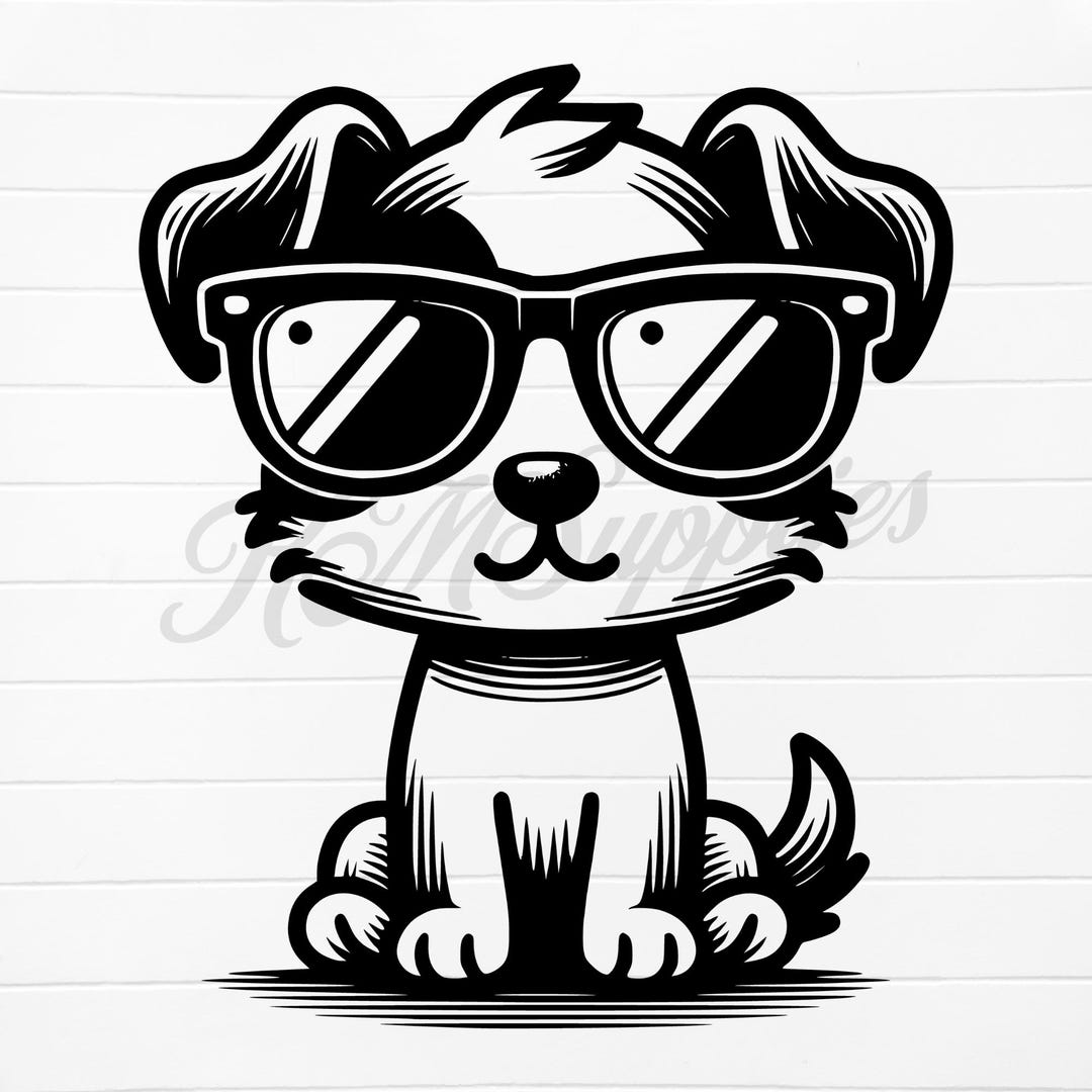 Dog With Sunglasses, Cool Dog Svg, Cute Dog Png, Cute Dog Svg, Dog Svg ...