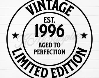 1996 svg, 1996 png, 1996 Clipart, 1996 clip art, est 1996 svg, est 1996 png, geboren 1996 png, geboren 1996 svg, 1996 Geburtstagsgeschenk, 1996