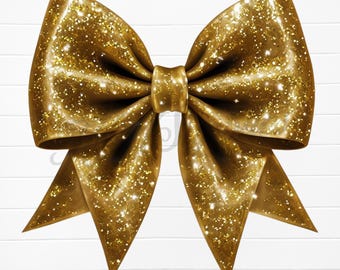 gold glitter bow png, gold bow png, gold coquette bow picture, glitter coquette bow png, bow digital download, digital bow png, png file bow