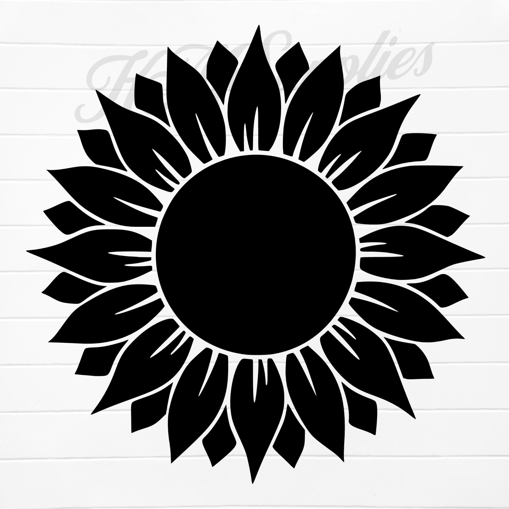 tournesol silhouette svg, silhouette tournesol, tournesol contour svg, fichier svg tournesol, tournesols svg, tournesol png, clipart tournesols