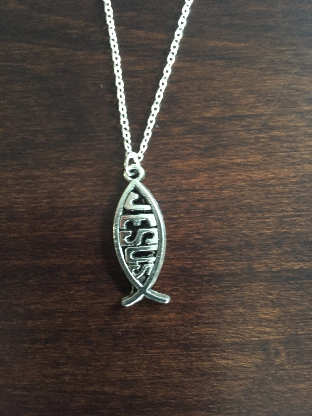 Jesus Necklace, Jesus Fish Necklace, Jesus Fish, Jesus Jewelry, Jesus