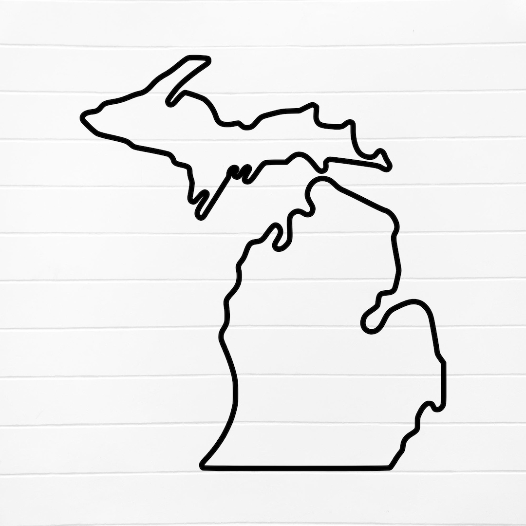 Michigan Outline Svg, Michigan Silhouette Svg, Michigan Svg Png ...
