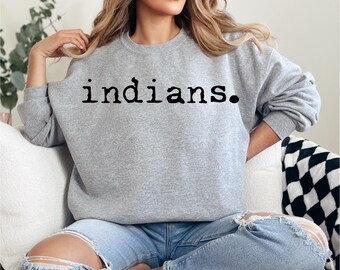 indians typography mascot, indians mascot svg, indians png design, indians cheer png, indians digital download, mascot hand lettered design