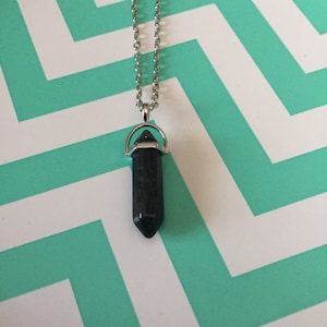 black crystal necklace, black necklace, black crystal, black pendant, crystal point necklace, crystal necklace, necklace black, crystal gift