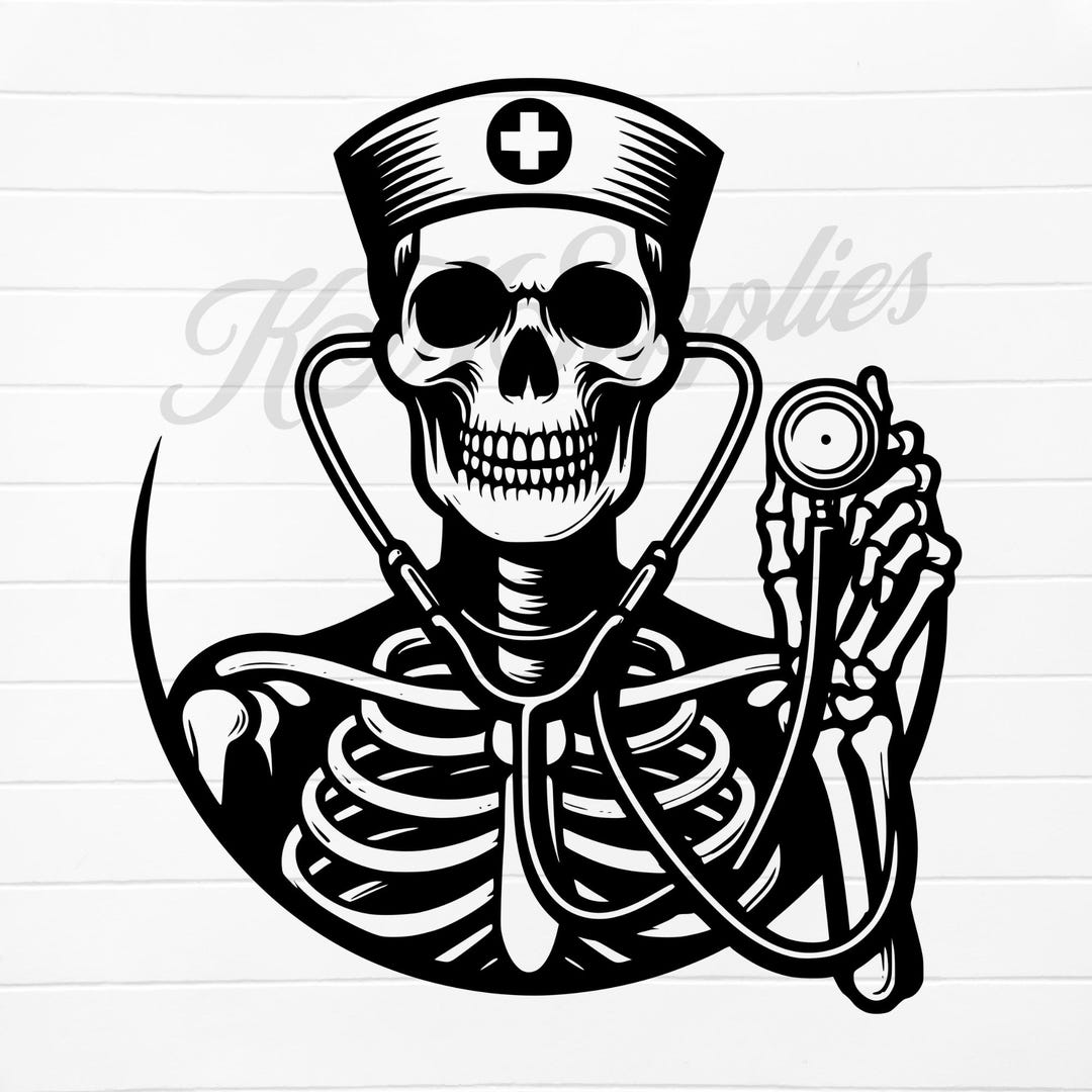 Nurse Skeleton Svg, Nurse Skeleton Png, Skeleton Nurse Svg, Skeleton ...
