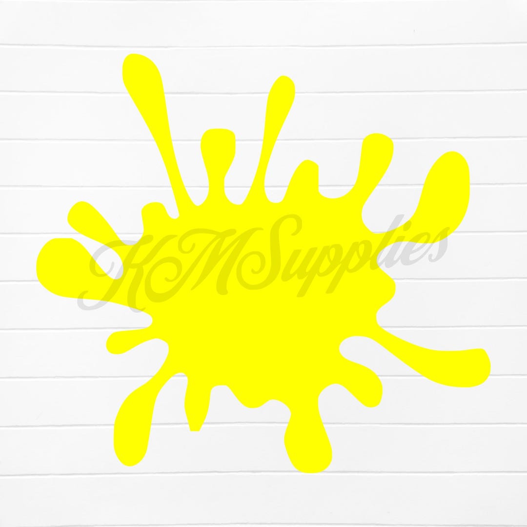 Yellow Paint Splat, Yellow Paint Splashes, Paint Splats Svg Files ...