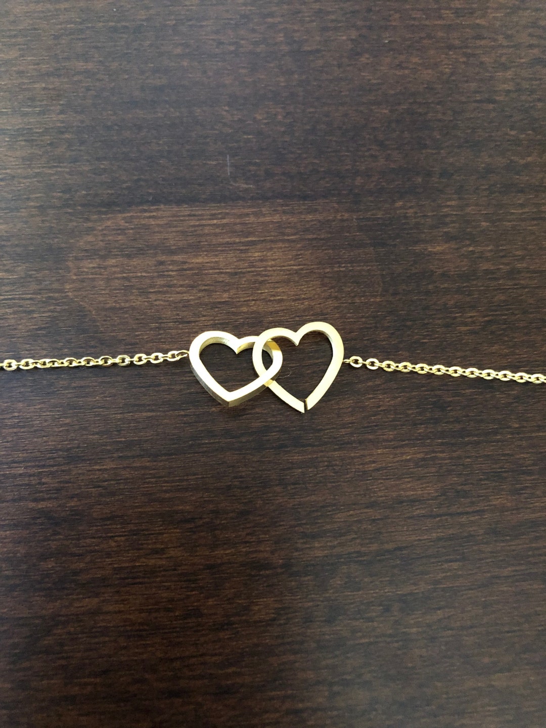 Heart Bracelet Gold Heart Bracelet Heart Heart Jewelry - Etsy