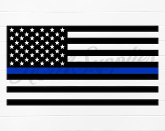 DMSE Thin Blue Line USA Flagge – 6x90 Cm, 100% Polyester, UV-beständig