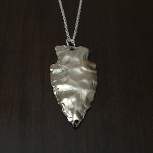 Arrowhead Necklace, Arrowhead Pendant, Arrowhead, Arrowhead Jewelry, Silver Arrowhead, Silver Arrowhead Necklace, Necklace, Silver Necklace