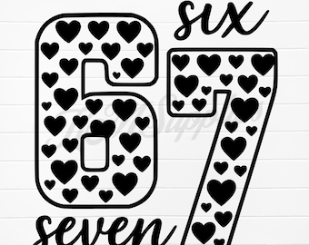 67 niedliche svg, einzigartige 67 png, 67 Silhouette, 67 designs png, sechs sieben Clipart, 67 digitaler Download, sechs sieben Vektor, sechs sieben Bild, 67 svg