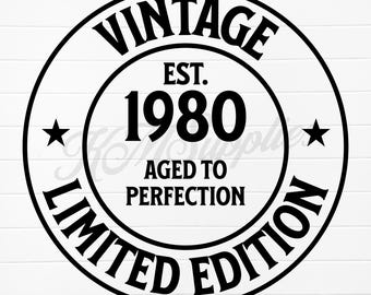 1980 svg, 1980 png, 1980 clipart, 1980 clip art, est 1980 svg, est 1980 png, born in 1980 png, born in 1980 svg, 1980 birthday gift, 1980