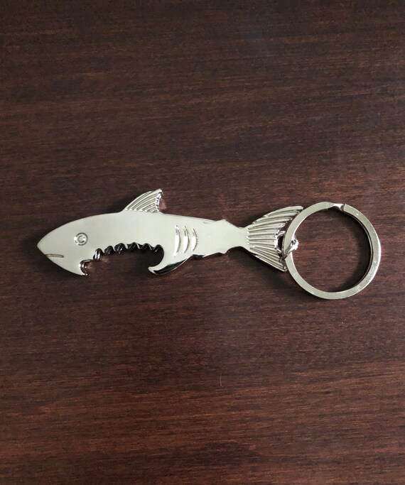 Shark bottle opener keychain store