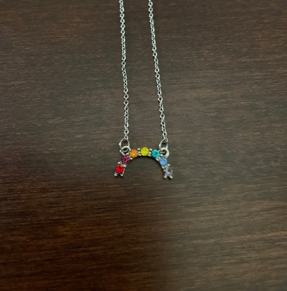 Rainbow Necklace Rainbow Rainbow Pendant Rainbow Jewelry Rainbow Gifts Rainbow Pride Pride Rainbow Pride Pride Gifts Pride Necklace Etsy