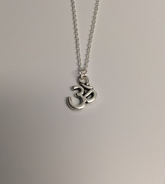 Om Necklace Jewelry Charm Pendant Silver Small Indian - Om Pendant Silver India Om Necklace Jewelry Charm Pendant Silver Small Indian - Om Pendant Silver India