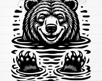 Bär Silhouette Png, süßer Bär Svg-Datei, Bär digitaler Download, Bär Vektor-Bild, Clipart Bären, digitale Bären, Bär Design png, Bär Bären